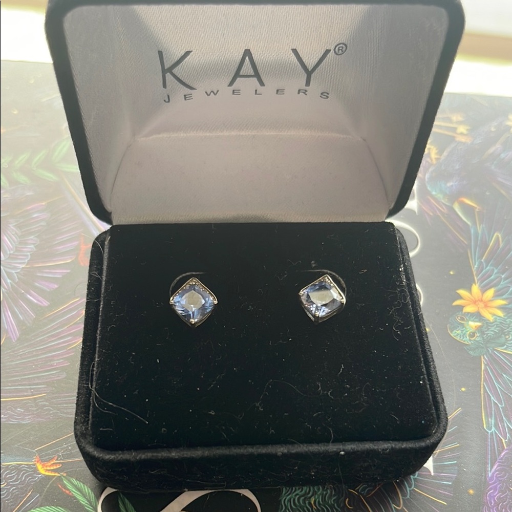 Kay Jewelers Silver Diamond Earrings Timeless Design